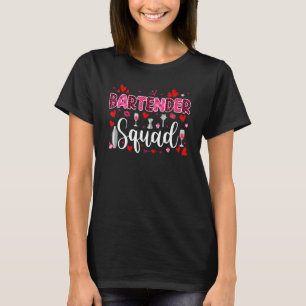T-shirt Bartender Squad Cute Tools Costumes Coeur Valentin
