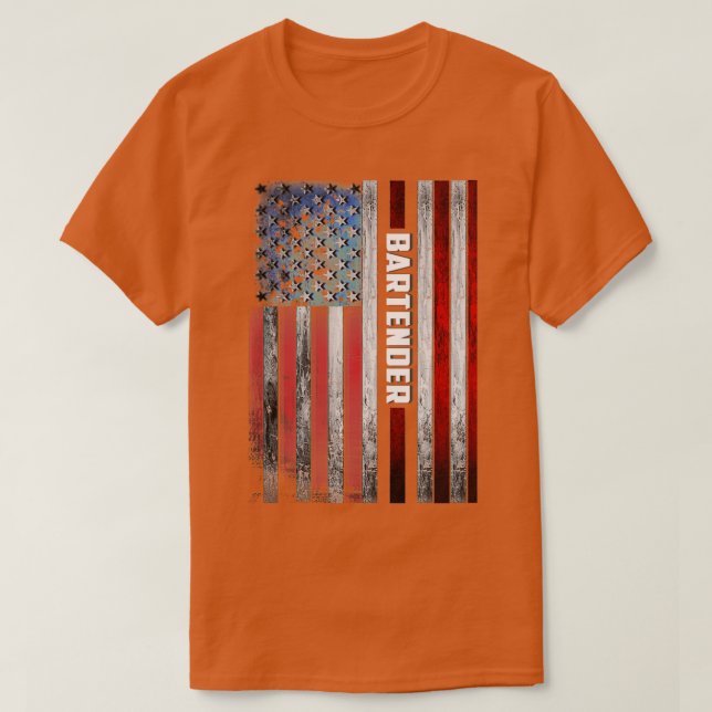 T-shirt Bartender US Flag (Design devant)