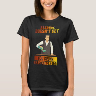 T-shirt Bartender Wine Pas Vous Faire Drunk Graphic