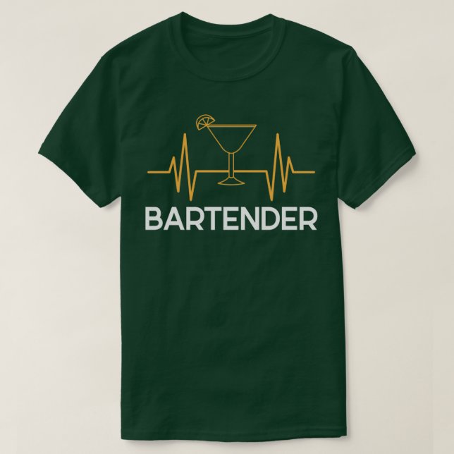 T-shirt Bartending Cocktail Bartename Barman (Design devant)
