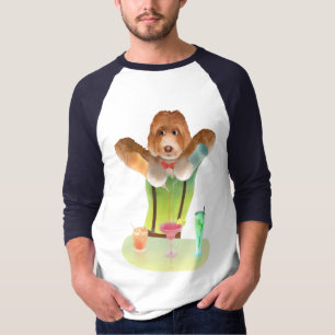 T-shirt Bartending Dog in Retro Bar
