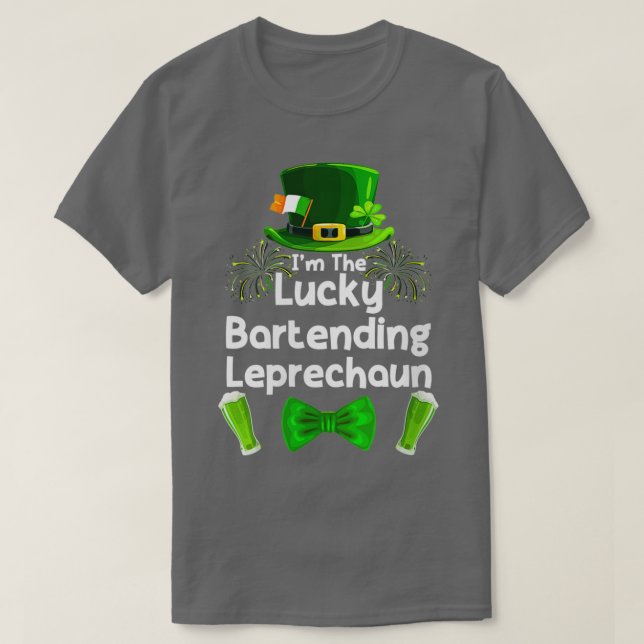 T-shirt Bartending Leprechaun St Patrickx27S Day Bartender (Design devant)