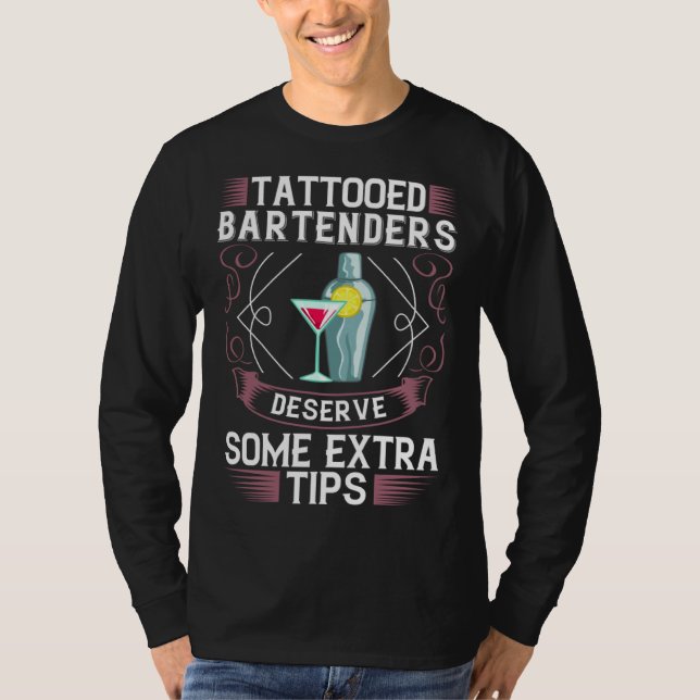 T-shirt Bartending Shaker Mixing Cocktail Bartender (Devant)