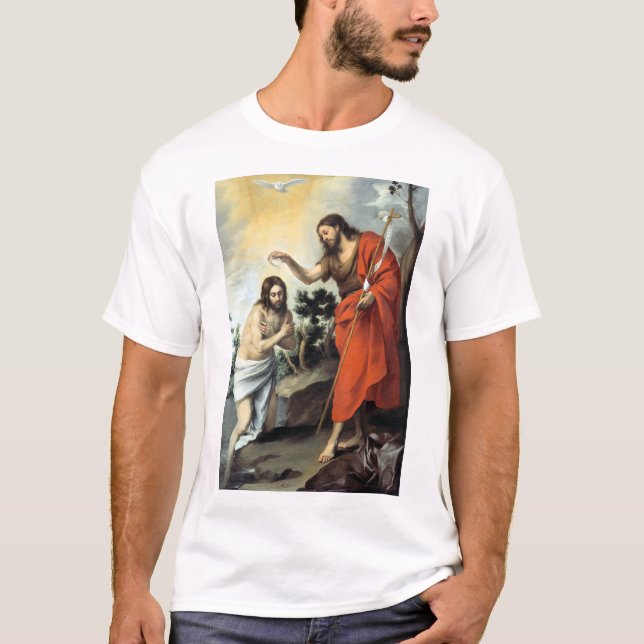 T-shirt Bartolomé Esteban Murillo le baptême du Christ (Devant)