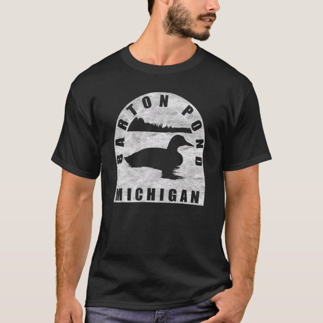 T-shirt Barton Pond Loon Michigan (Devant)