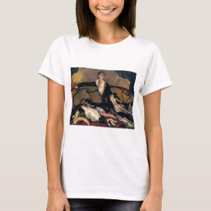 T-shirt Barzoï et Madame Lounging d'art déco