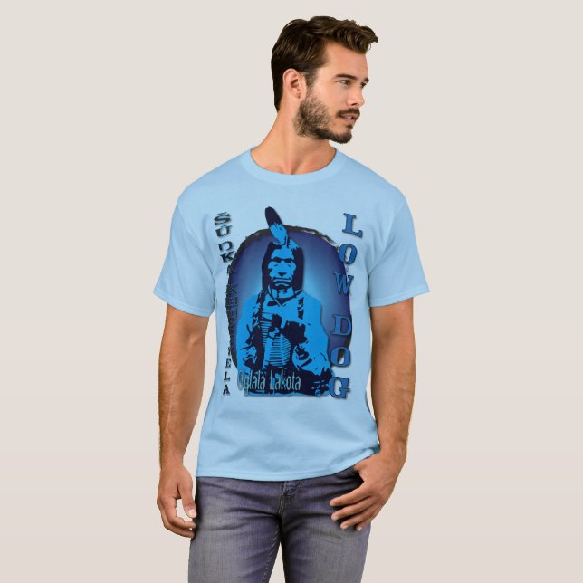 T-shirt Bas chef d'Oglala de chien (Devant entier)