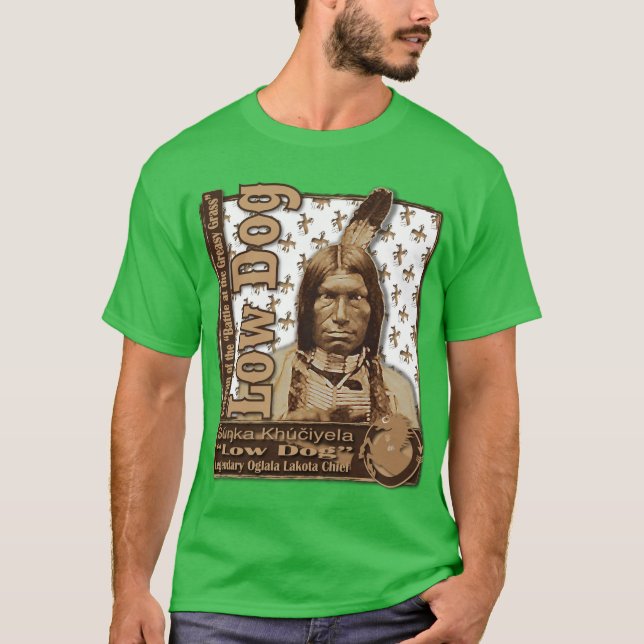 T-shirt Bas chien Oglala Lakota (Devant)