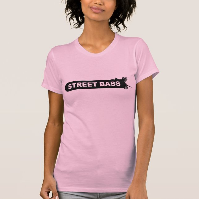 T-shirt bas de filles de logo de rue - customisé (Devant)