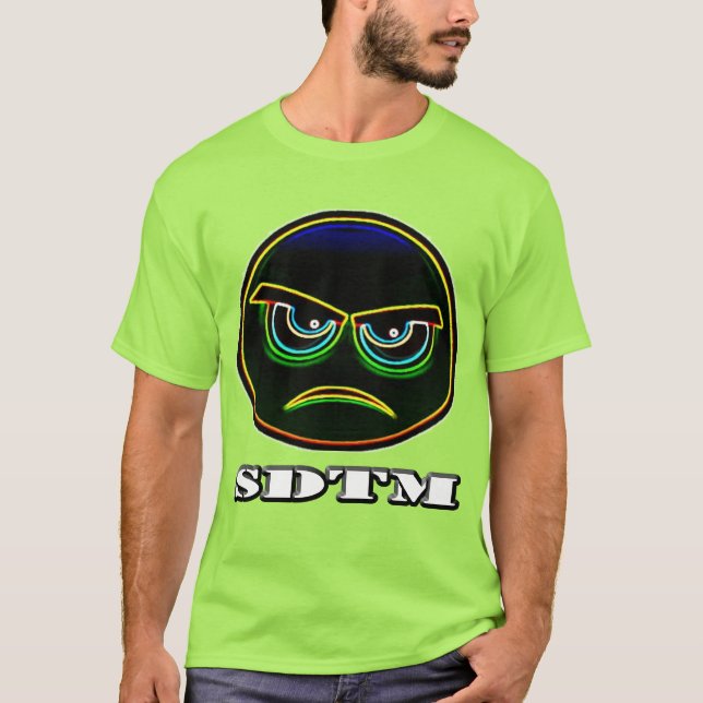 T-shirt Bas droit le visage (SDTM) fâché moyen (Devant)