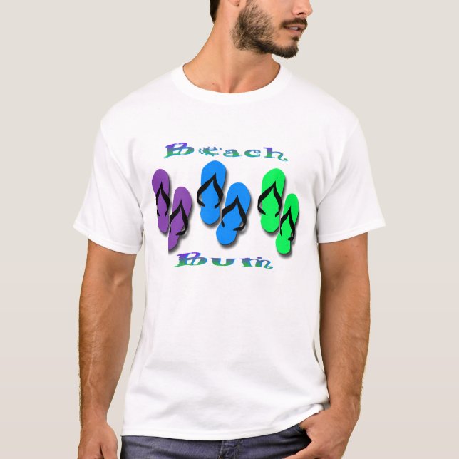 T-shirt Bascules électroniques sans valeur de plage (Devant)