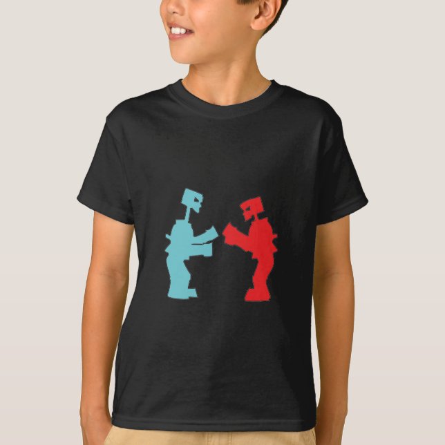 T-shirt Basculez-les les cognent des robots (Devant)