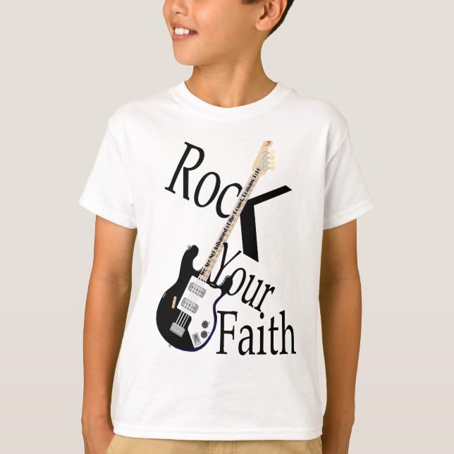 T-shirt Basculez votre Foi-Guitare (Devant)