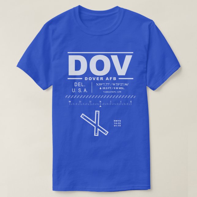 T-shirt Base aérienne de Dover AFB DOV (Design devant)