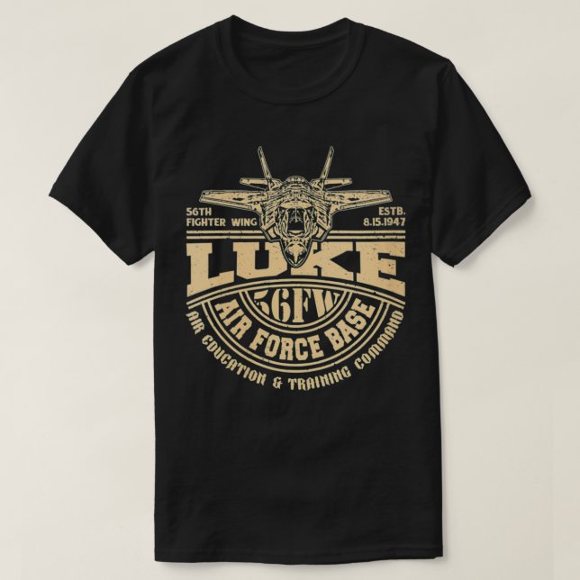T-shirt Base aérienne Luke de l'armée de l'air USAF F35 56 (Design devant)