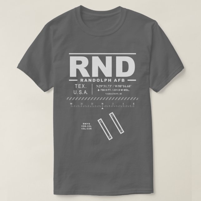 T-shirt Base aérienne Randolph RND (Design devant)