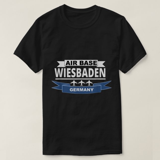 T-shirt Base aérienne Wiesbaden Allemagne US Air Force (Design devant)