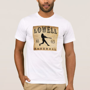 T-shirt Base-ball 1865 de Lowell le Massachusetts