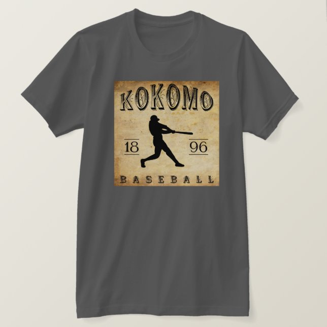 T-shirt Base-ball 1896 de Kokomo Indiana (Design devant)