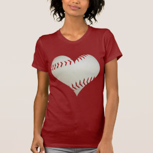 T-shirt Base-ball américain dans une forme de coeur