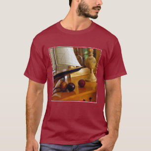 T-shirt Base-ball antiques sur un Tableau en un voilier