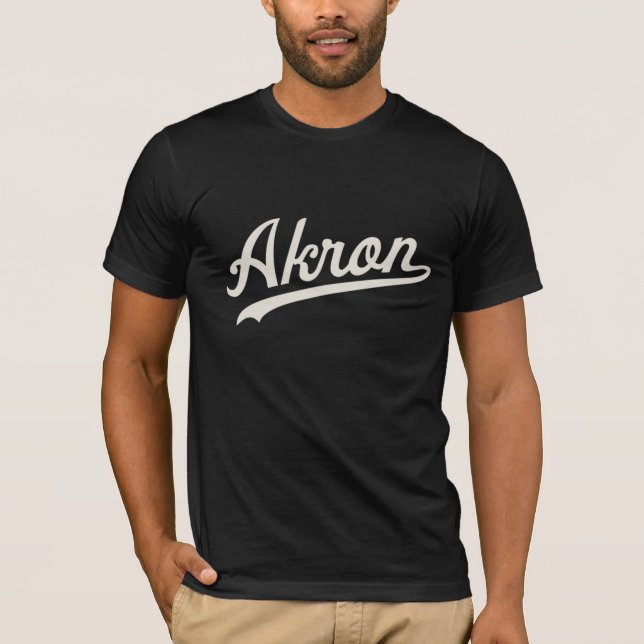 T-shirt Base-ball d'Akron (Devant)