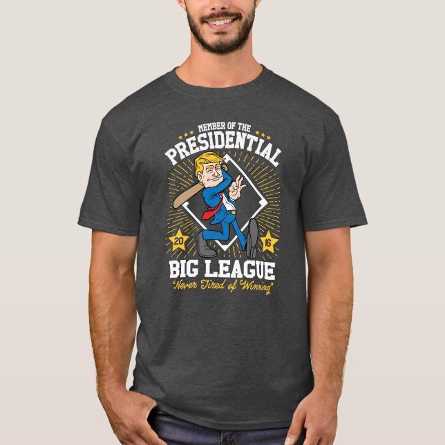 T-shirt Base-ball d'atout "de Grande Ligue présidentielle" (Devant)