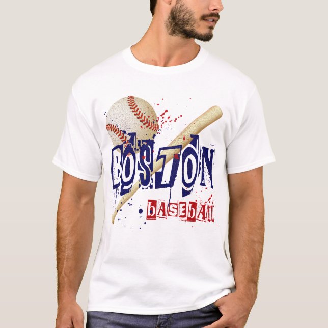 T-SHIRT BASE-BALL DE BOSTON (Devant)