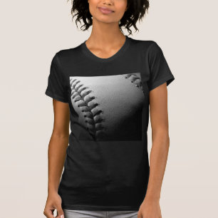 T-shirt Base-ball en gros plan noir et blanc