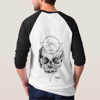 T-shirt Base-ball Jersey macabre du crâne des hommes
