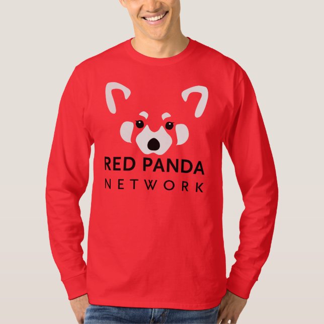 T-shirt Base-ball rouge T de panda rouge (Devant)