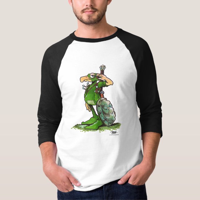 T-shirt Base-ball vert gothique de Franklin (Devant)