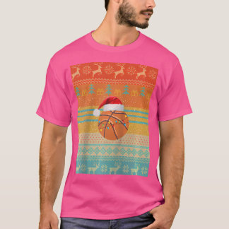 T-shirt Base de basket-ball Père Noël Christmas Holiday Li