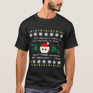 T-shirt Base de données SQL Santa Claus, clause Code dével