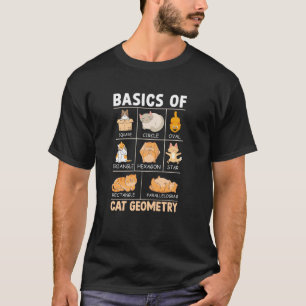 T-shirt Base de la géométrie de chat Prof de maths Drôle d