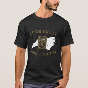 T-shirt Base militaire de Fort Bragg - Armée Post-Fayettev