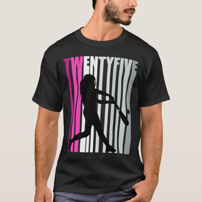 T-shirt Base-reine de baseball féminin 25e anniversaire So (Devant)