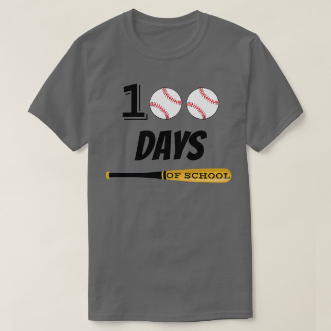 T-shirt Baseball 100 jours d'école (Design devant)