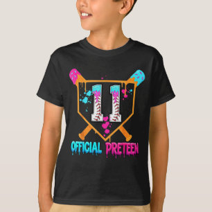 T-shirt Baseball 11 ans Glace qui coule 11e anniversaire