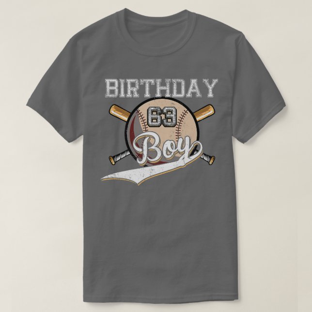 T-shirt Baseball 63e fête d'anniversaire 63 ans Baseball (Design devant)