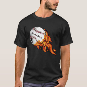 T-shirt Baseball 6432 Double Jouer 6+4+3=2 Maths de softba