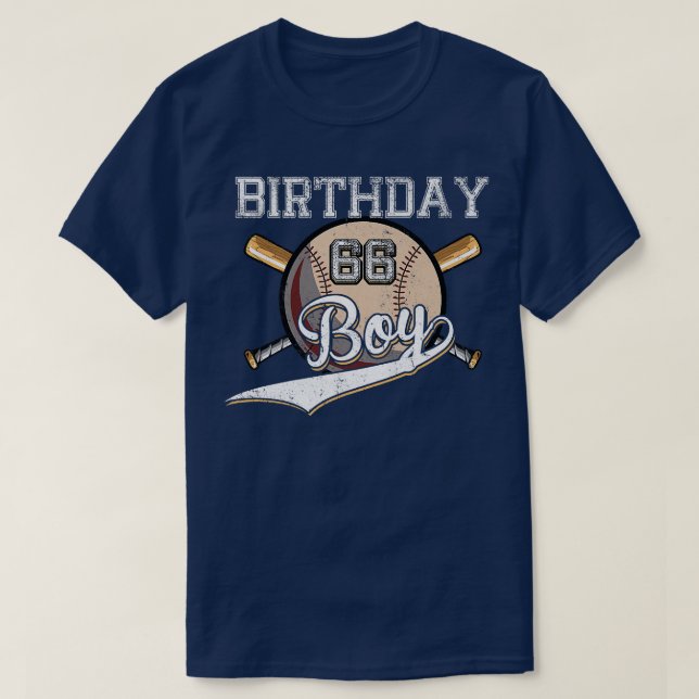 T-shirt Baseball 66e fête d'anniversaire 66 ans Baseball (Design devant)