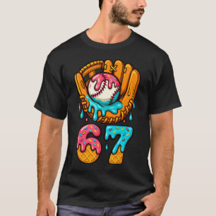 T-shirt Baseball 67 Glace Goutte 67 Six Sept Meme 67e 