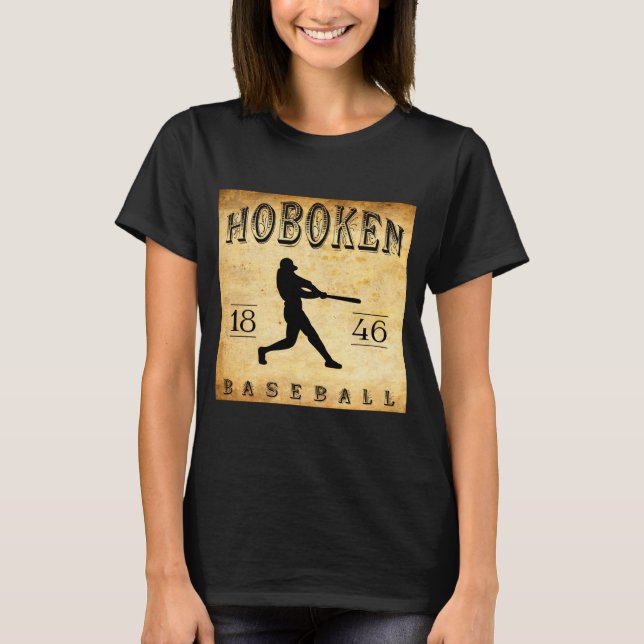 T-shirt Baseball à Hoboken New Jersey 1846  (Devant)