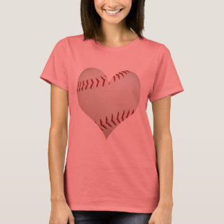 T-shirt Baseball Américain En Forme De Coeur