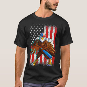 T-shirt Baseball American Eagle 4 juillet Hommes Boys USA