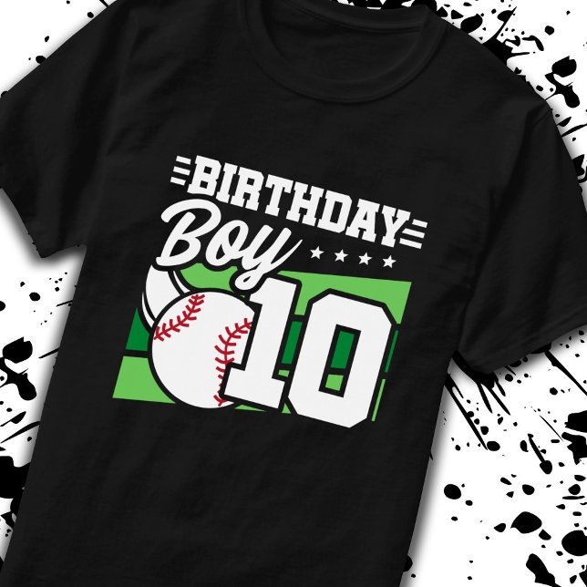 T-shirt Baseball Anniversaire 10 ans Garçon 10e Anniversai (Créateur téléchargé)