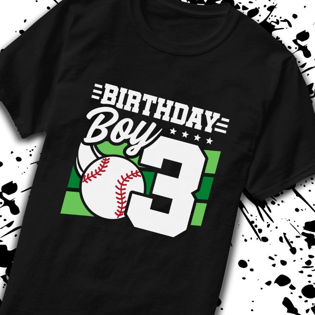 T-shirt Baseball Anniversaire 3 Année Garçon 3ème Annivers (Créateur téléchargé)