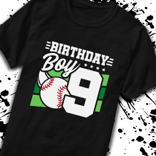 T-shirt Baseball Anniversaire 9 Année Garçon 9e Anniversai