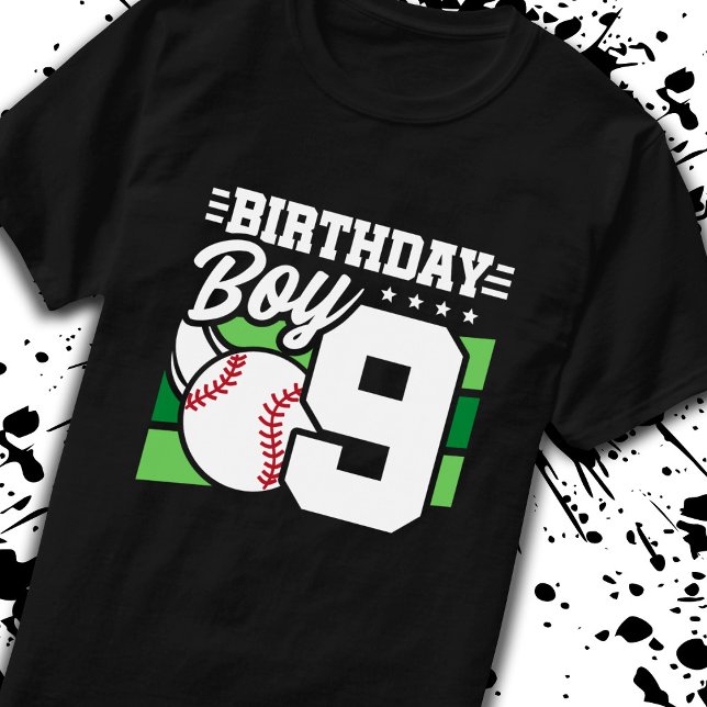 T-shirt Baseball Anniversaire 9 Année Garçon 9e Anniversai (Créateur téléchargé)